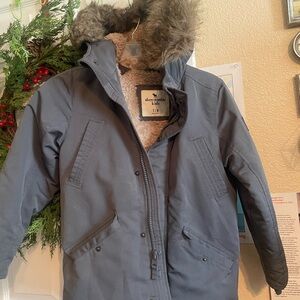 Abercrombie & Fitch Dark Gray kids Parka